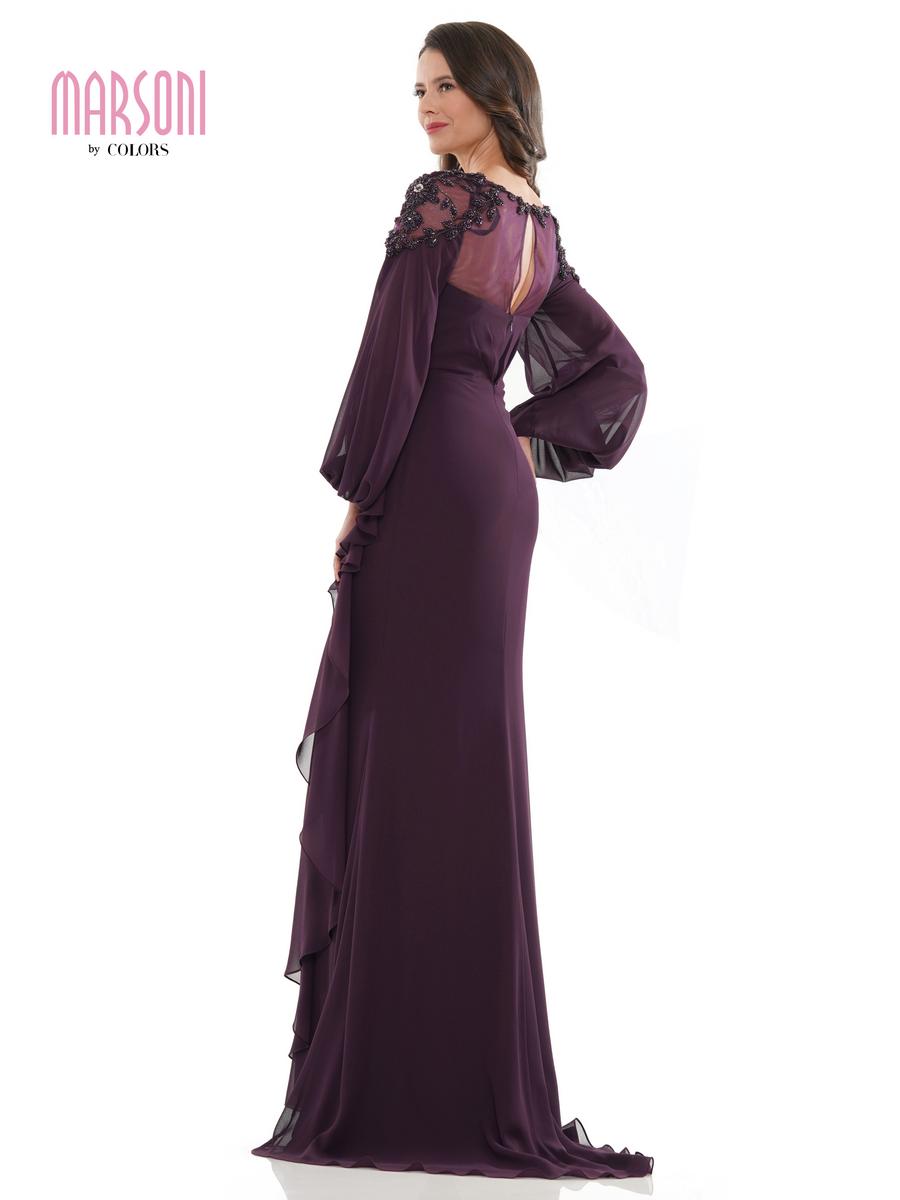 Marsoni by Colors MV1074 Mauve Chiffon Mother of the Bride Dress