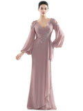 Marsoni by Colors MV1074 Mauve Chiffon Mother of the Bride Dress