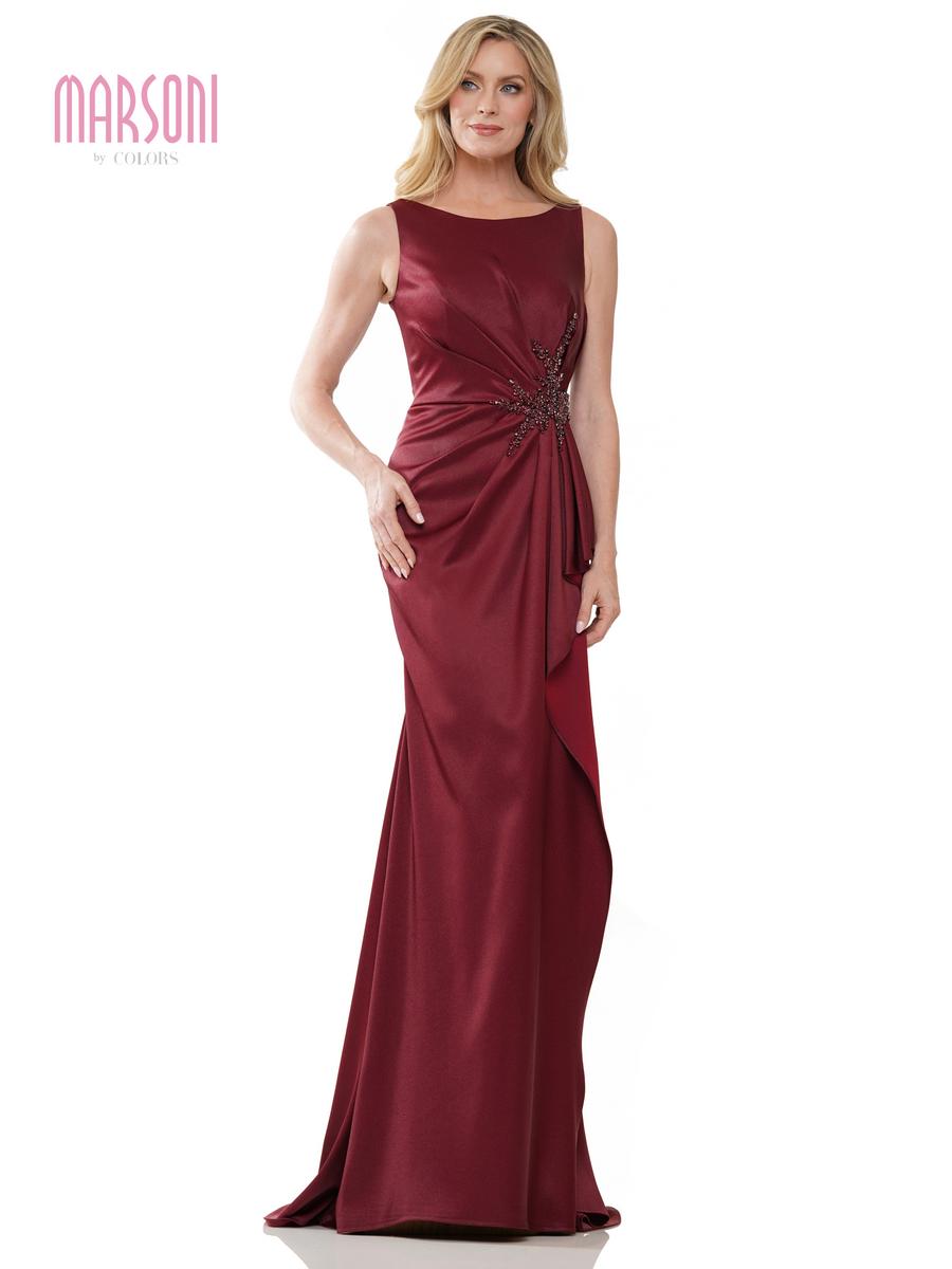 Marsoni by Colors MV1233 Wine Mother of the Bride Dress