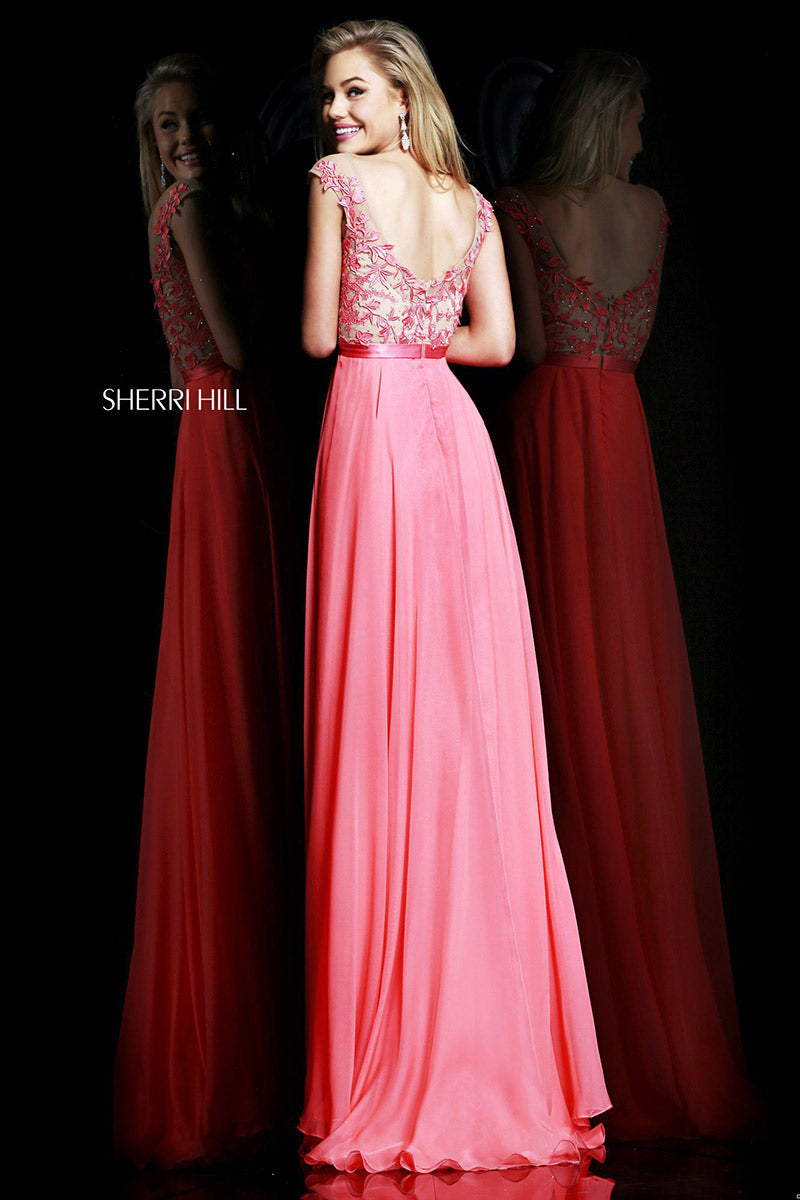 Sherri Hill 11151 Aqua/Nude Prom Dress