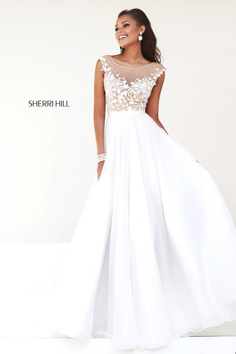 Sherri Hill 11151 Aqua/Nude Prom Dress