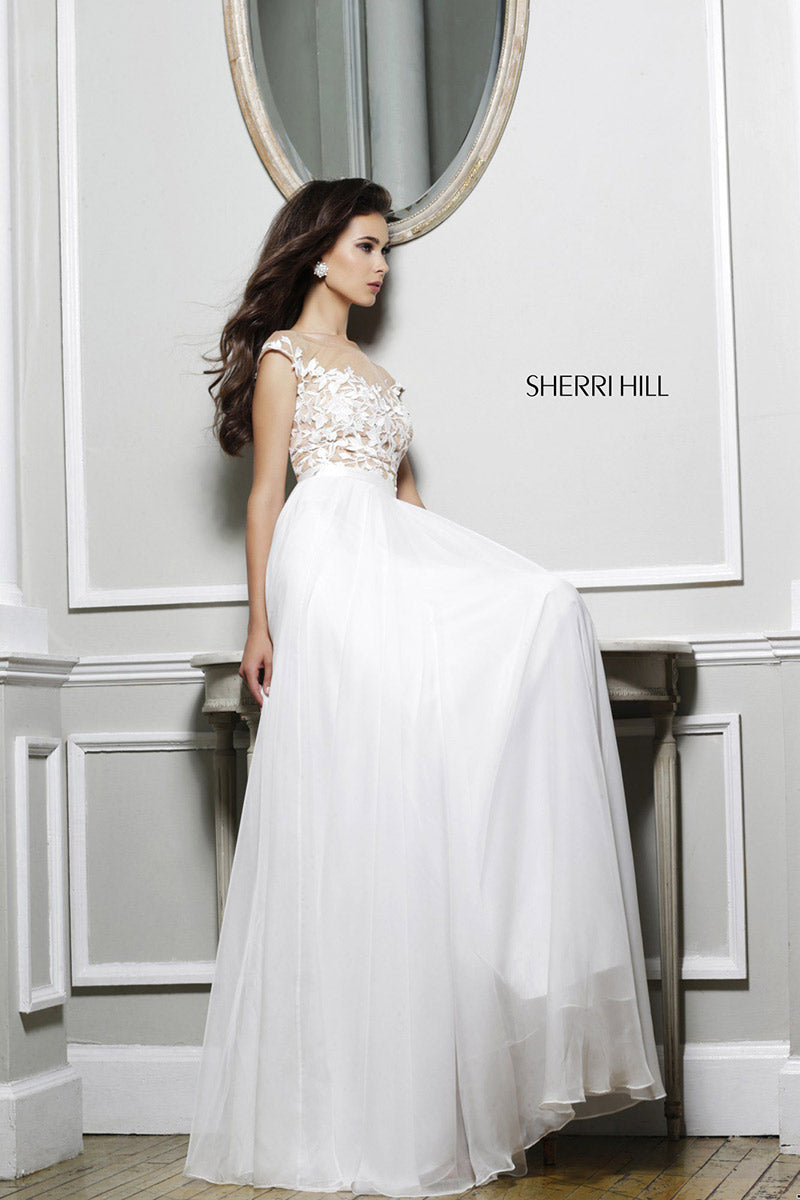 Sherri Hill 11151 Aqua/Nude Prom Dress