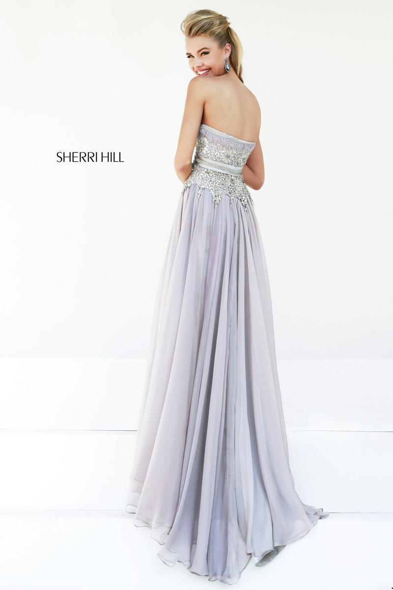 Sherri Hill 4803 Light Grey Mother of the Bride Dress