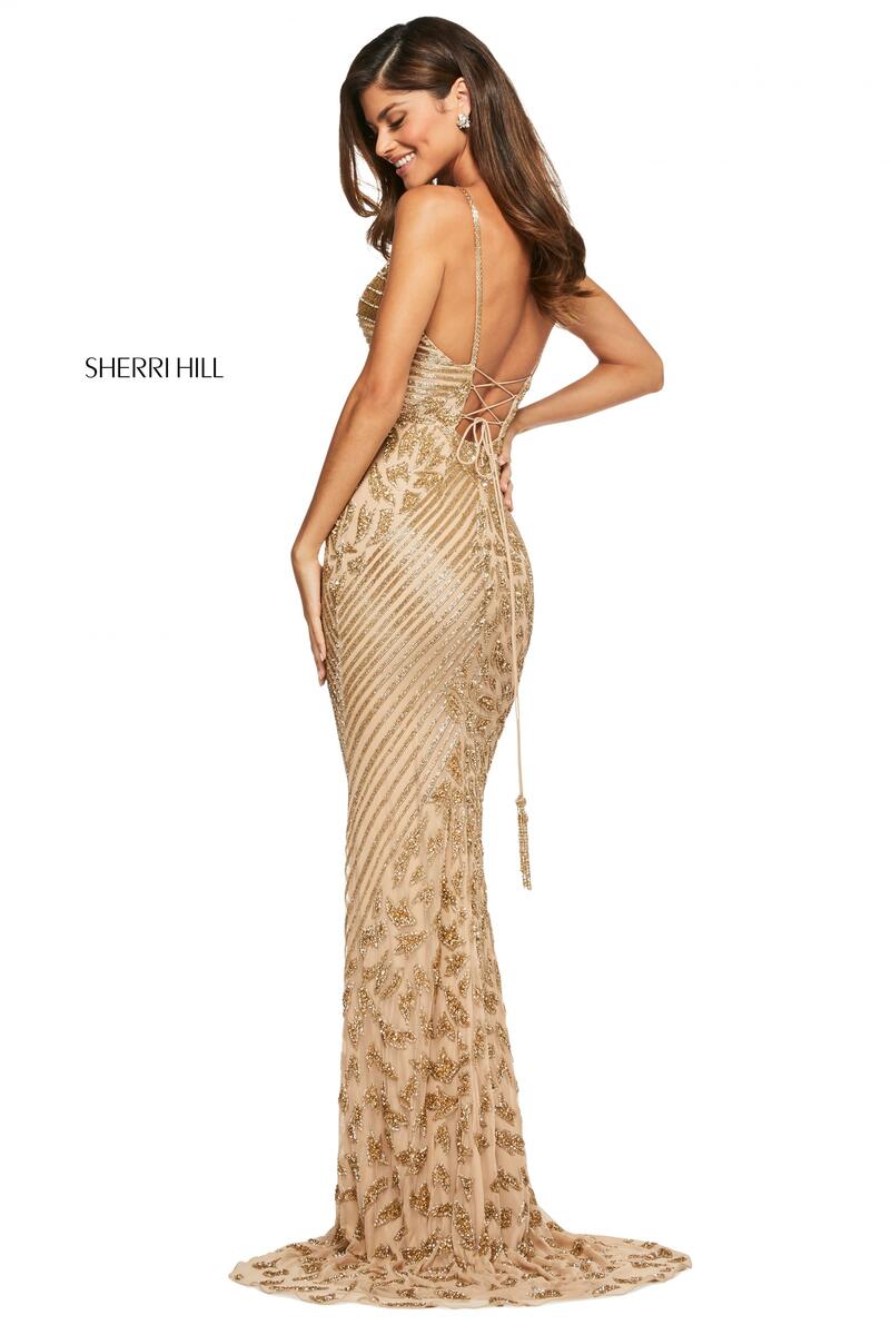 Sherri Hill 53489 Silver Pageant Dress