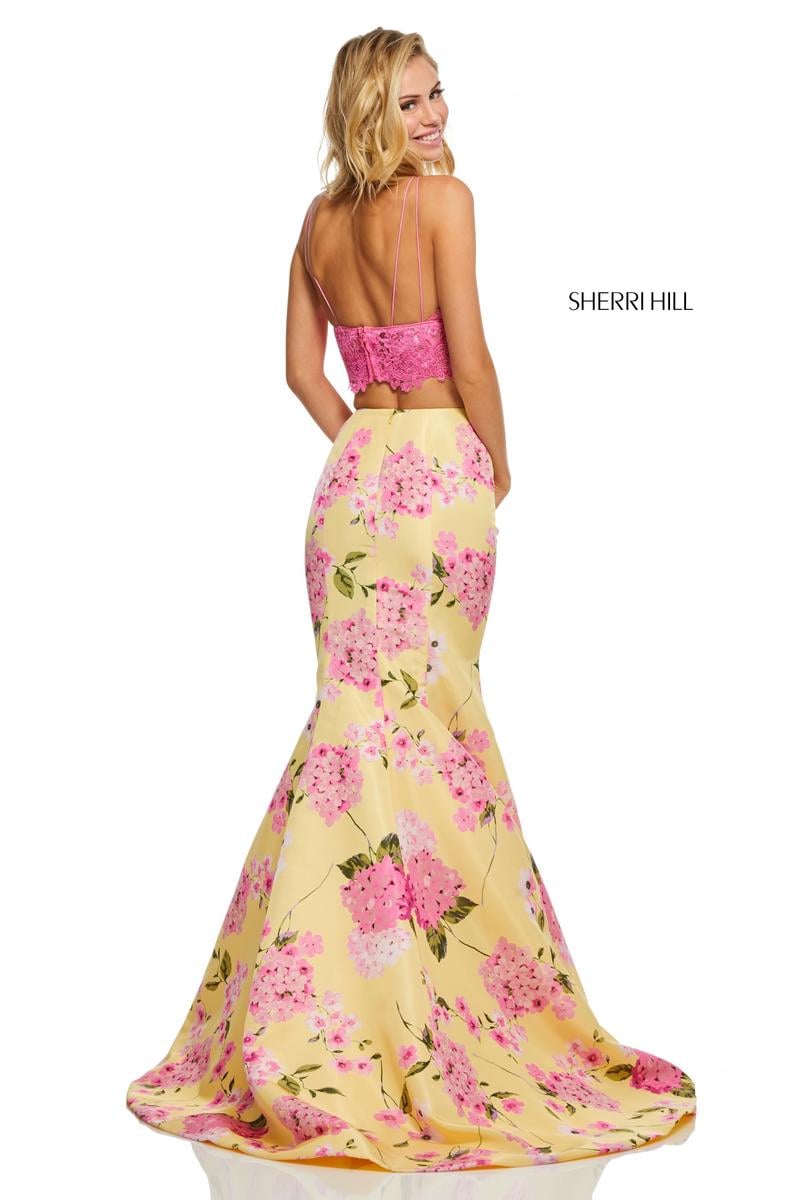 Sherri Hill 52635 Candy Pink/Yellow Prom Dress