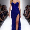 Strapless Gown with Sequin Embellishments