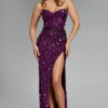 46714_PLUM_0011-1.jpg Strapless Gown with Sequin Embellishments