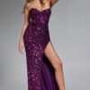 46714_PLUM_018-1.jpg Strapless Gown with Sequin Embellishments