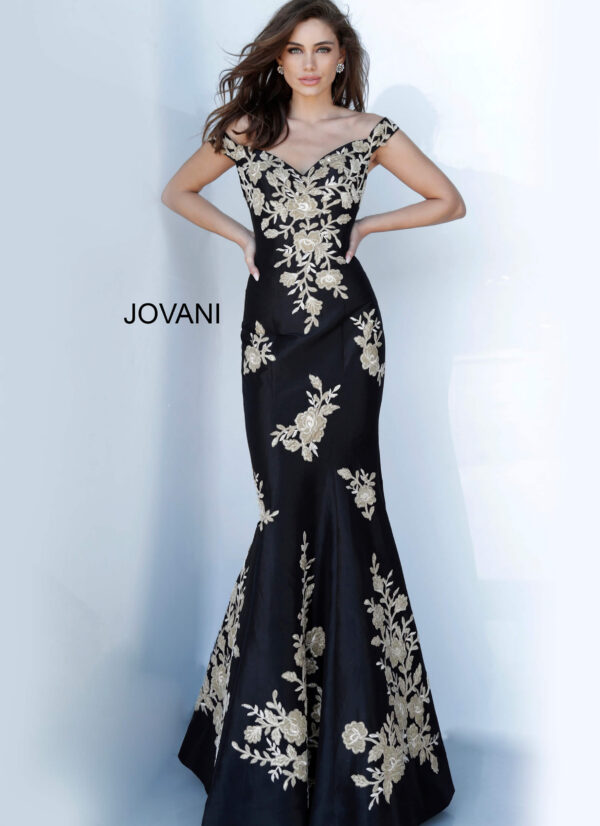 evening dresses, evening gowns Off the Shoulder Embellished Mother of the Bride Dress 00635