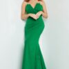 Jovani 06403 Navy Ruched Dress with Wrap