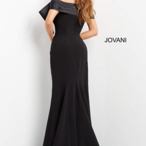 07014-Black-2011.jpg Jovani 07014 Black Off the Shoulder Long Evening Gown