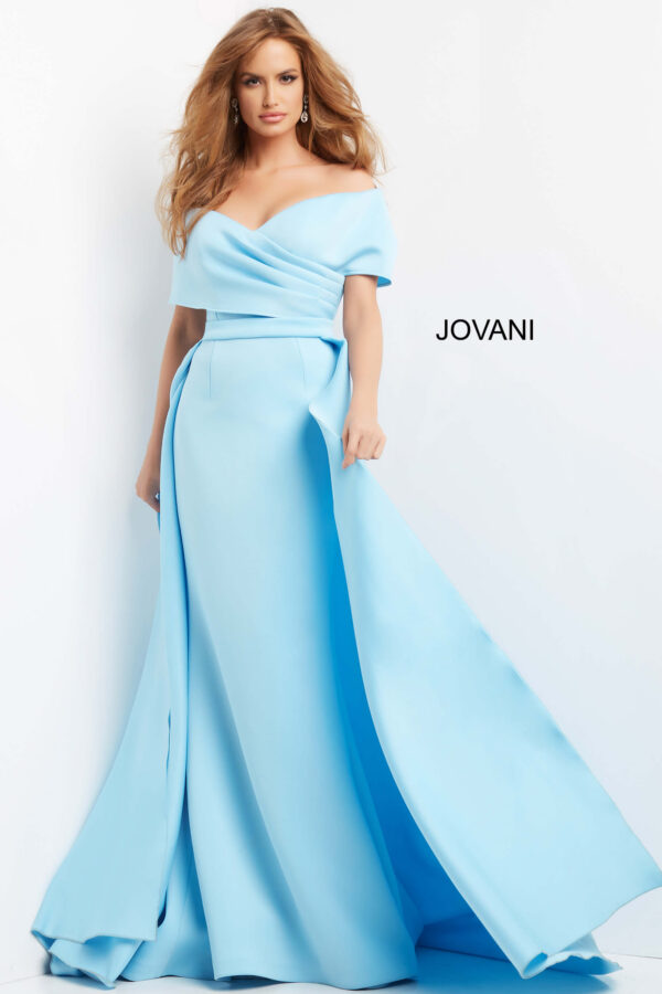 07443-Light20Blue-201.jpg Jovani 07443 Light Blue Off the Shoulder Ruched Bodice Dress