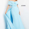 07443-Light20Blue-205.jpg Jovani 07443 Light Blue Off the Shoulder Ruched Bodice Dress