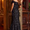 23890-7.jpg Jovani 23890 Black Off the Shoulder Sheath Evening Dress
