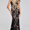 38497-BLACKNUDE-201-scaled-1.jpg Black and Nude Floral Gown 38497