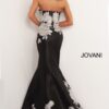 3917-BlackSilver-1y2012000267.jpg Jovani 3917 Black Silver Floral Mermaid Evening Dress