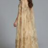 Strapless Gown with Beaded Sheer Cape 39214