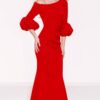 39739-front_1.jpg Jovani 39739 Off The Shoulder Scuba Mother of the Bride Dress