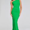 Classic Green One-Shoulder Mermaid Dress 40301
