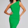 Classic Green One-Shoulder Mermaid Dress 40301