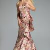 Strapless Ruffled Gown with Asymmetric Flare 42927