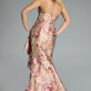 Strapless Ruffled Gown with Asymmetric Flare 42927