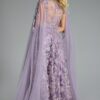 43312_PURPLE_042.jpg Elegant A-Line Gown with Floral Embroidery and Cape Sleeves 43312