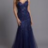 Off Shoulder Floral Lace Mermaid Evening Gown 43405