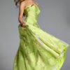 Strapless A-Line Gown with Textured Floral Motif 44369