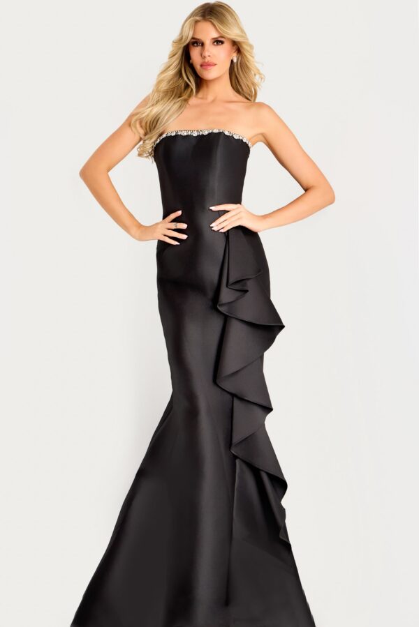 Strapless Mermaid Gown with Ruffle Detail 45586