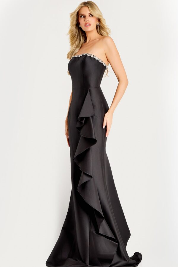 Strapless Mermaid Gown with Ruffle Detail 45586