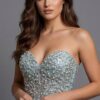 45783-blue-3.jpg Beaded Sheer Gown With Sweetheart Neckline 45783