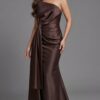45945-1.jpg One Shoulder Draped Satin Gown 45945