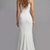 High Neck Beaded Column Gown With Elegant Silhouette 46403