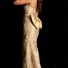 Embroidered Evening Gown with Oversized Bow 47219