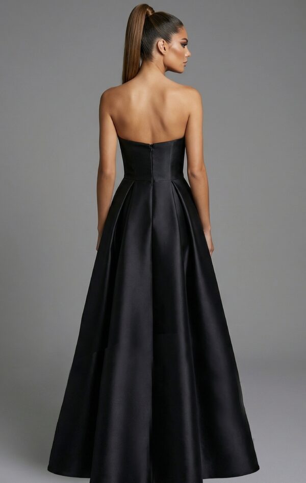 Strapless Ball Gown With Crystal Bow Accents 47594