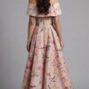 47629A_BACK.jpg Off Shoulder Floral Ball Gown With Structured Bodice 47629