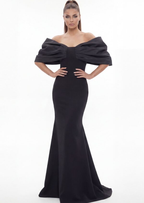 Black Off Shoulder Mermaid Dress 47657