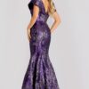Metallic Jacquard Gown With Mermaid Silhouette 48110