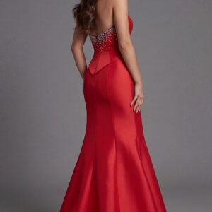 Strapless Beaded Bodice Mermaid Gown 49076