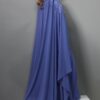 Beaded Cape Sleeves A Line Dress 49742