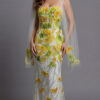 Strapless Floral Embellished Mermaid Gown 49884