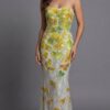 Strapless Floral Embellished Mermaid Gown 49884