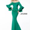 Jovani 59993 Scuba Off the Shoulder Bell Sleeves Mother of the Bride Dress