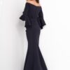 Jovani 59993 Scuba Off the Shoulder Bell Sleeves Mother of the Bride Dress