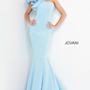Jovani 63994 One Shoulder Fitted Scuba Evening Dress