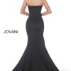 Jovani 94366 Black Strapless Straight Neck Scuba Evening Gown